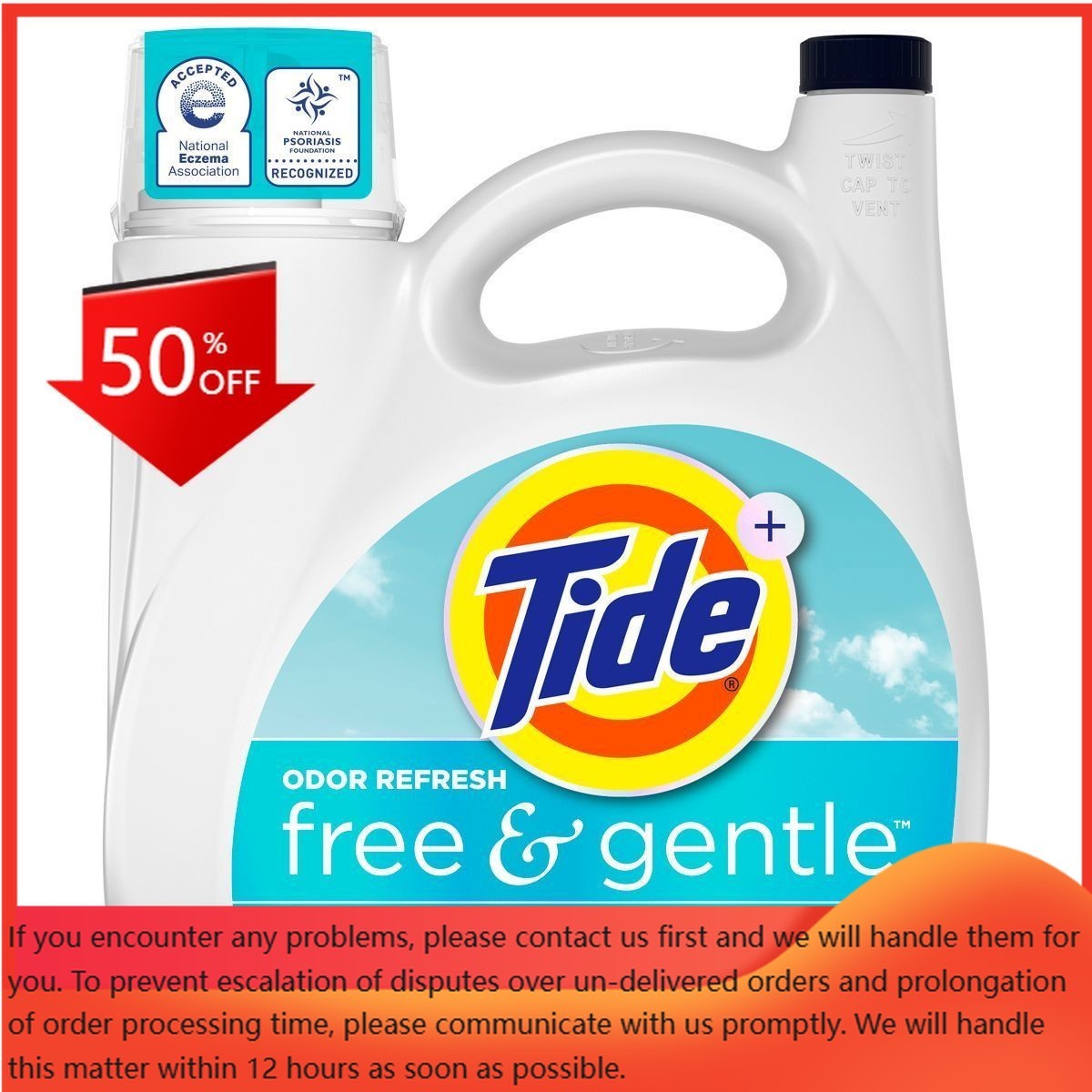 Tide Free & Gentle Unscented HE Deep Cleaning Detergent 83 Loads – 117 fl oz