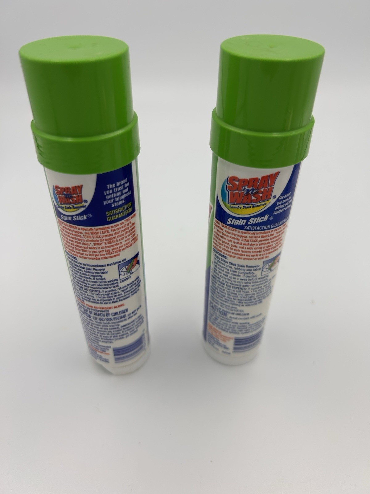 2 USED Spray n Wash Laundry Pre-Treater Stain Sticks