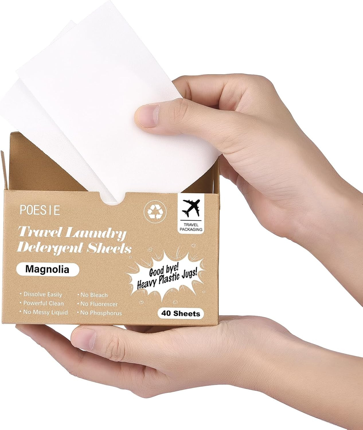Laundry Detergent Sheets Fresh Scent 160 Count Hypoallergenic Non Plastic