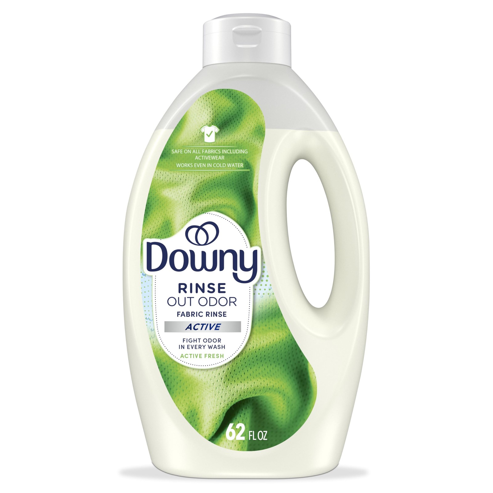 Downy Rinse Laundry Odor Remover, Active Fresh Scent, 62 FL OZ, Fabric Soften…