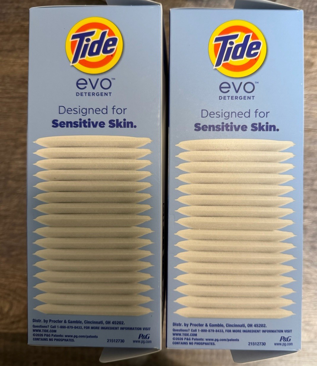 Tide Evo Laundry Detergent Tiles Free Gentle Hypoallergenic Sensitive Skin, 84ct