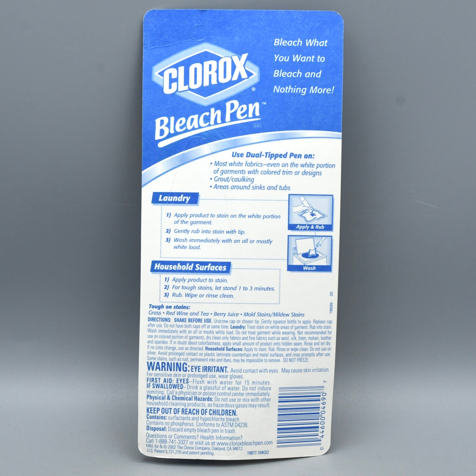 Clorox Bleach Pen Gel Dual Tip Stain Remover 2002 Discontinued NEW SEALED