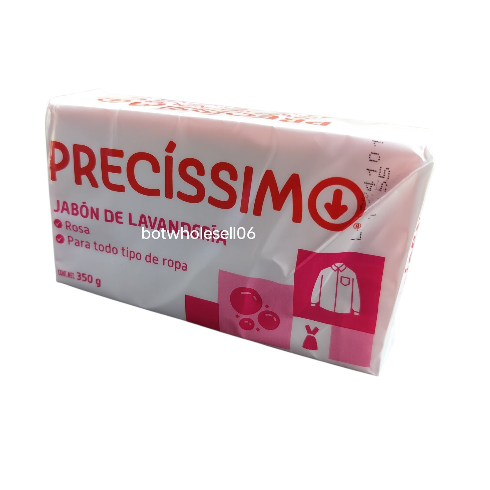 Precissimo Rosa Jabón De Barra Para Lavar 350g/Precissimo Pink Laundry Soap Bar