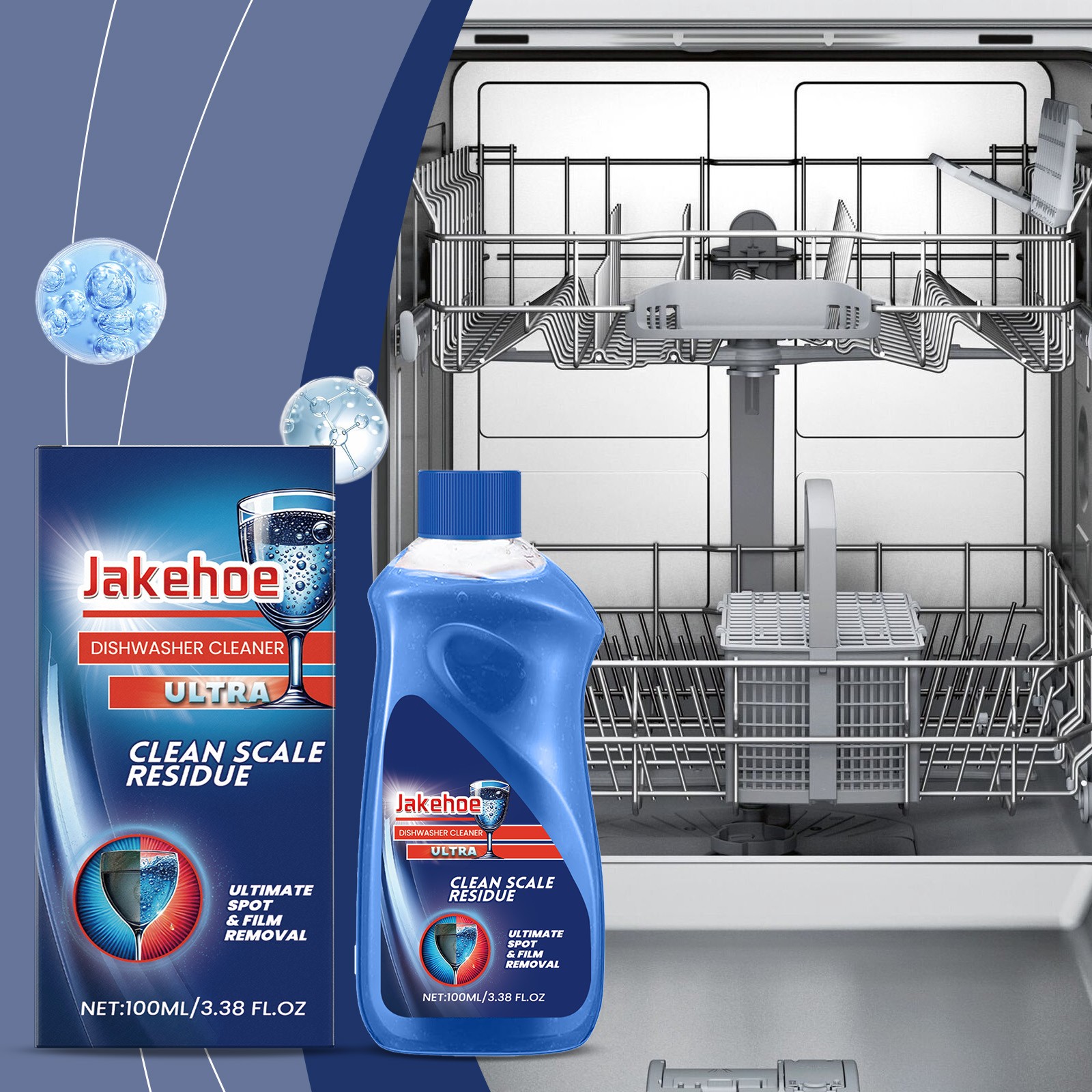 Household Liquid Dishwasher Cleaner for Kitchen Stain and Limescale Removal