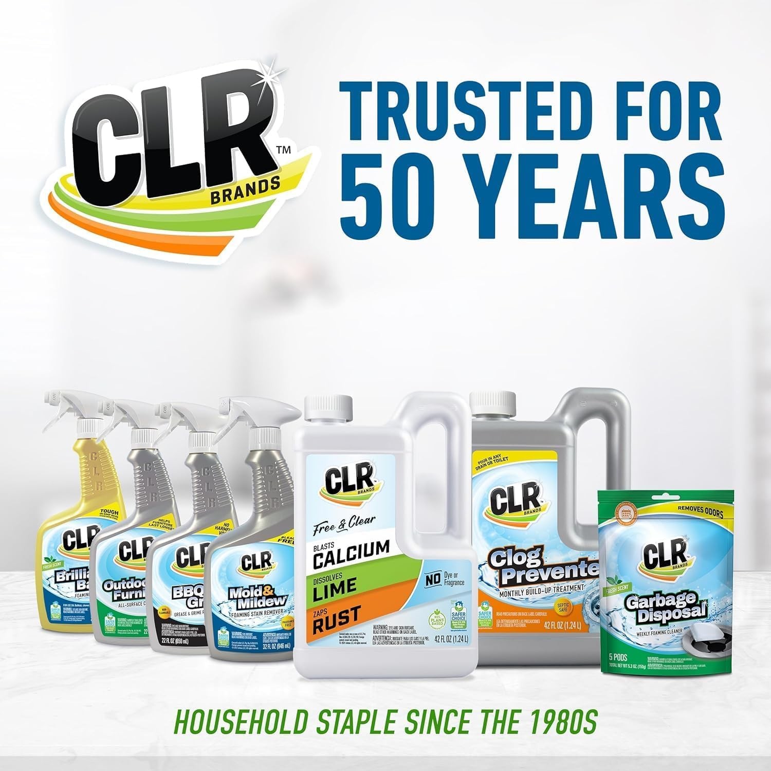 CLR Brands® Calcium, Lime & Rust Remover Free & Clear, 26 Fl Oz (Pack of 1)