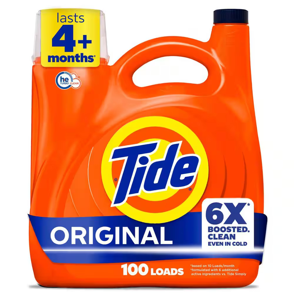 Original Scent Liquid Laundry Detergent, 100-Loads, 132 Fl. Oz.