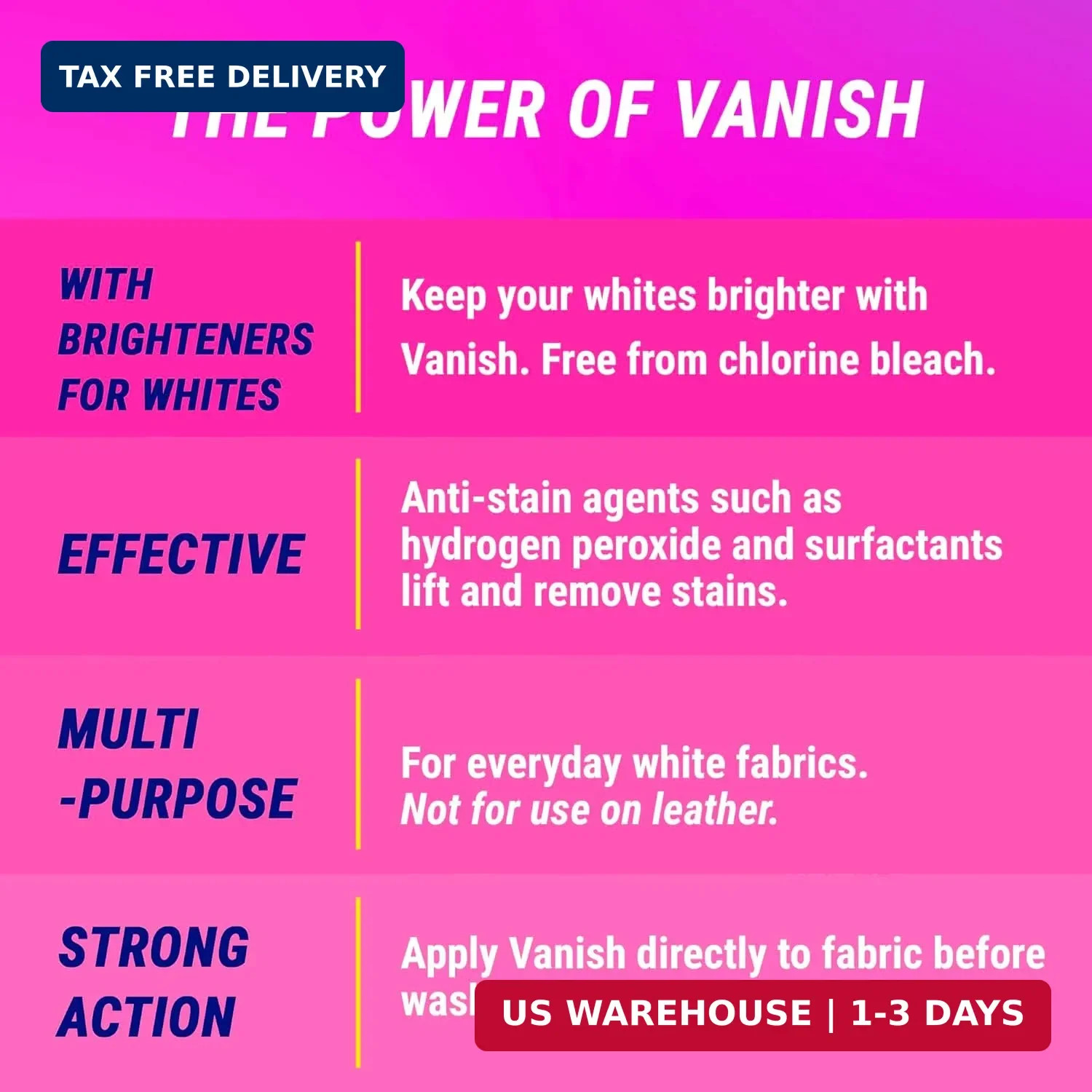 Vanish White Multi-Purpose Stain Remover 900ML