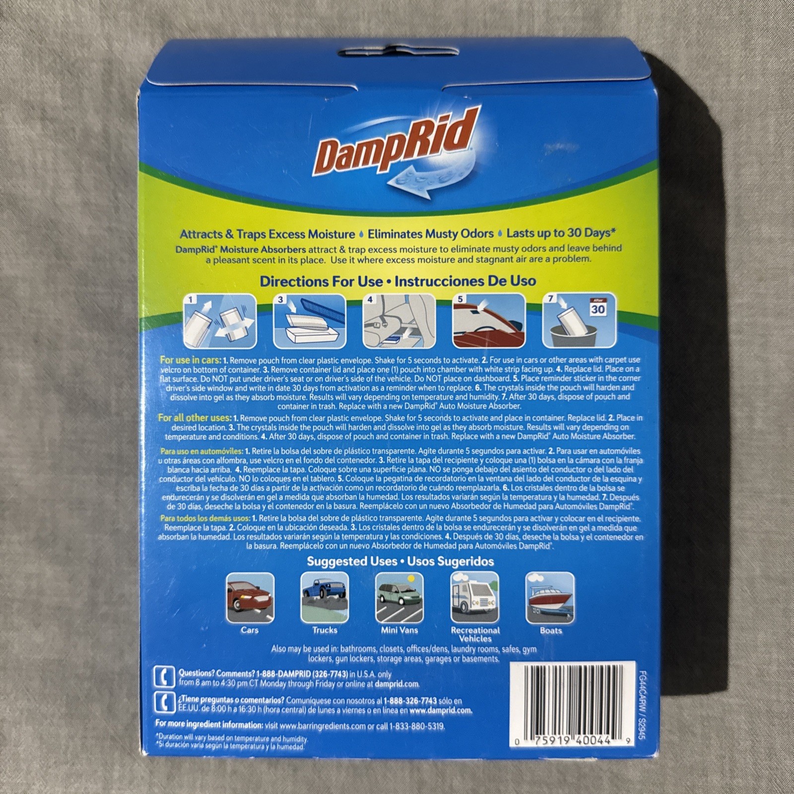 DampRid Auto – Moisture Absorber – Fresh Scent – 10.5oz