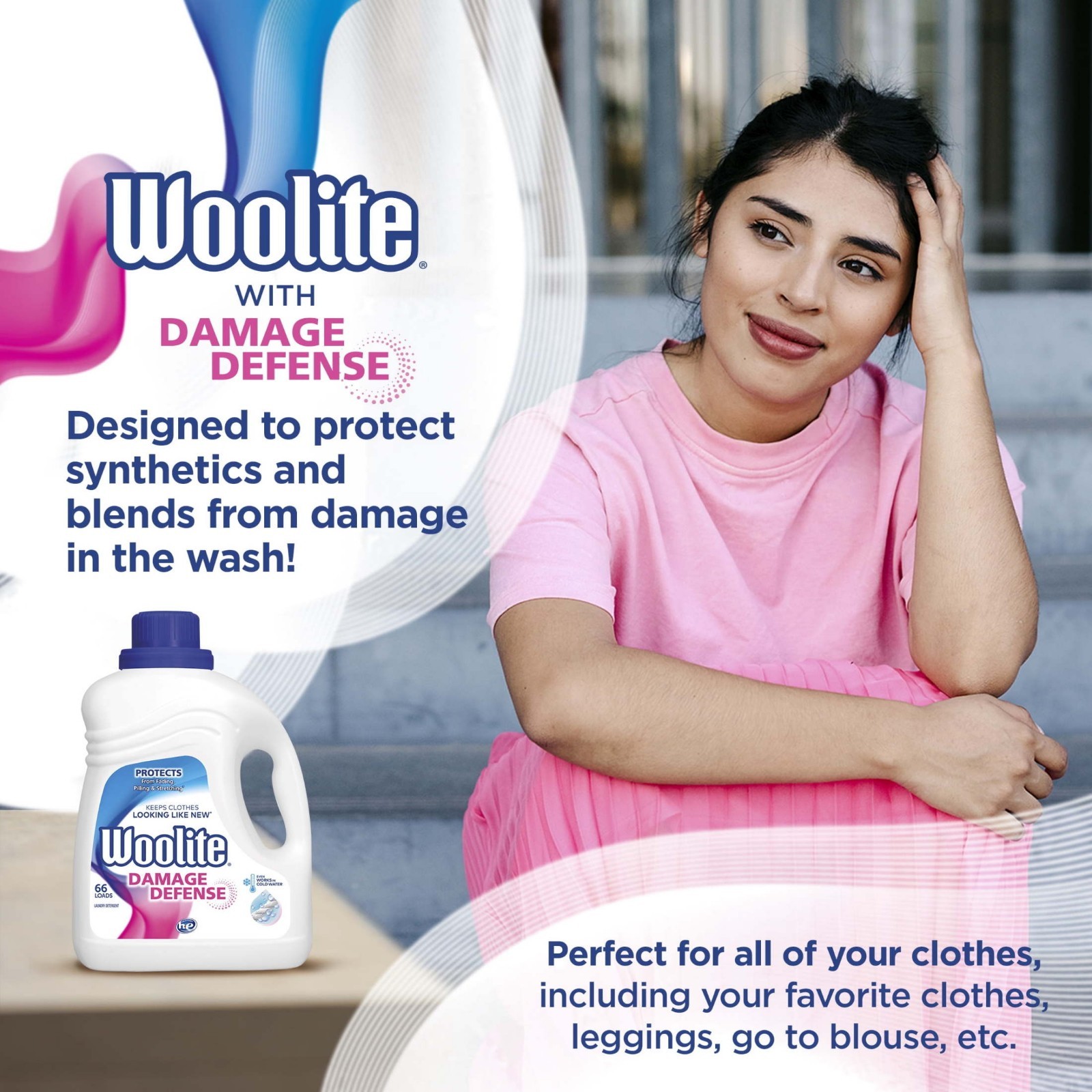 (2 Pack) Woolite Damage Defense Liquid Laundry Detergent, 100 fl oz, 66 Loads