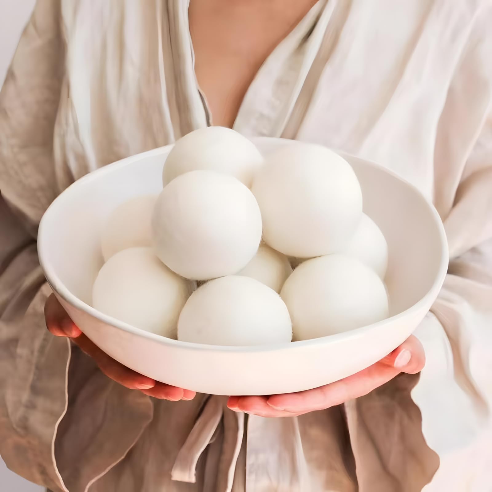 6 Pack Felt Dryer Balls – Wool Dryer Balls for Reducing Drying Time, Eliminat…