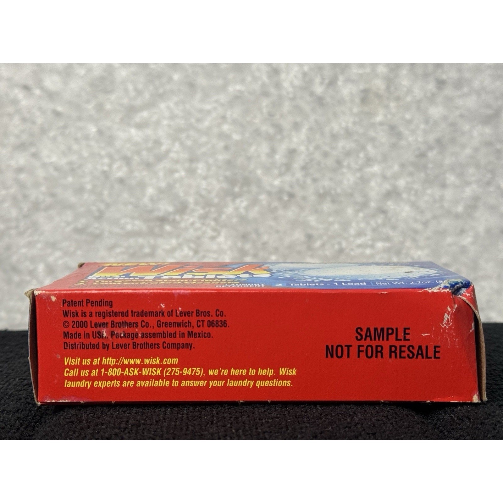Vintage WISK Laundry Tablets 2000 Sample 2 Box
