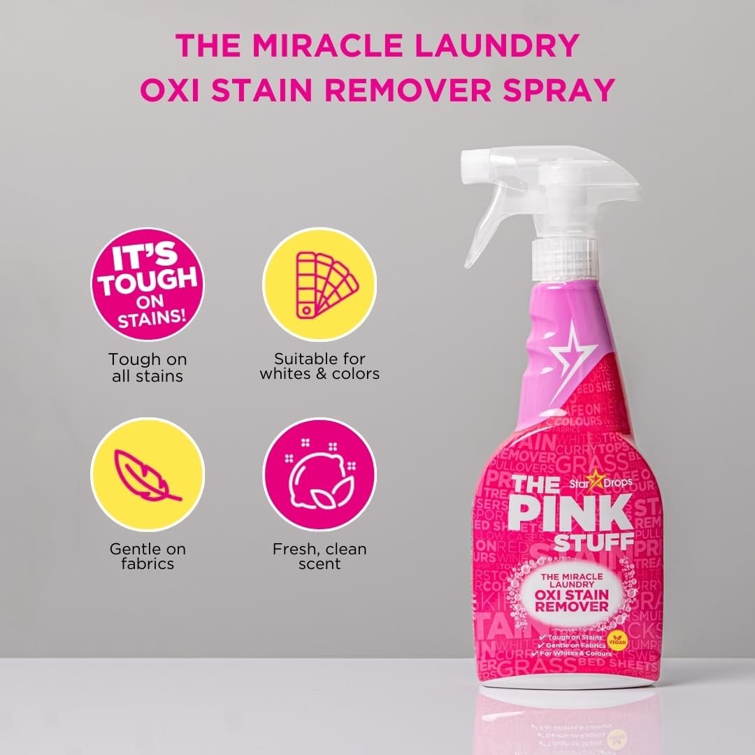 Miracle Laundry Oxi Stain Remover Spray 500ml for Tough Stains