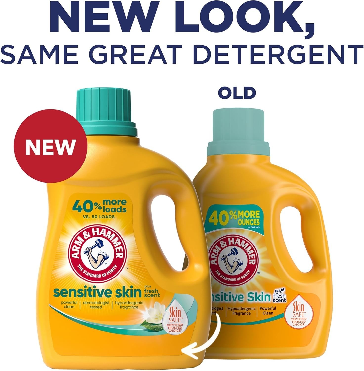 ARM & HAMMER Sensitive Skin Liquid Laundry Detergent, Fresh Scent, 105 fl oz, 10