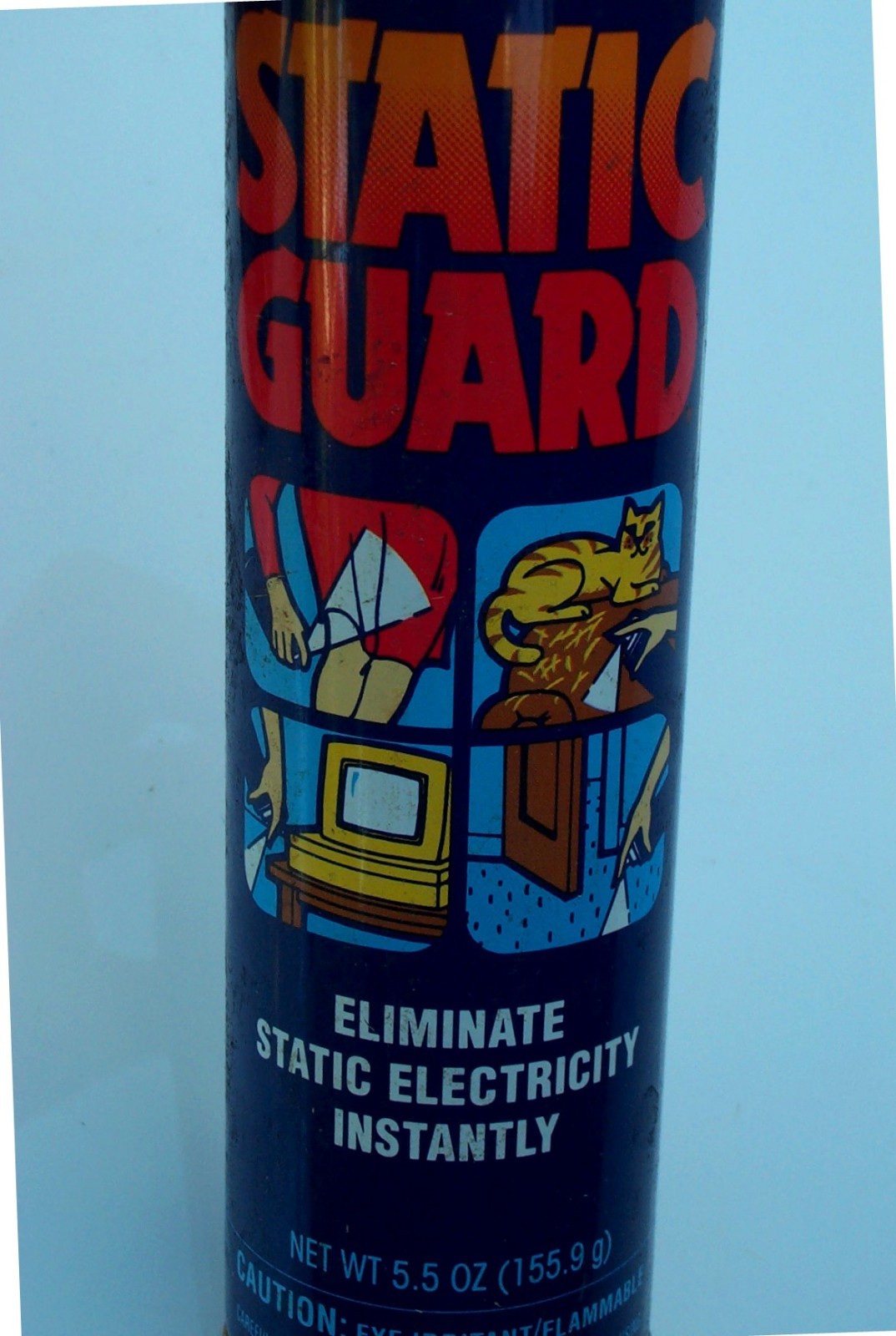 STATIC GUARD SPRAY CAN Vintage 5.5 Oz Prop 1990’s 2002 CRT old computer picture