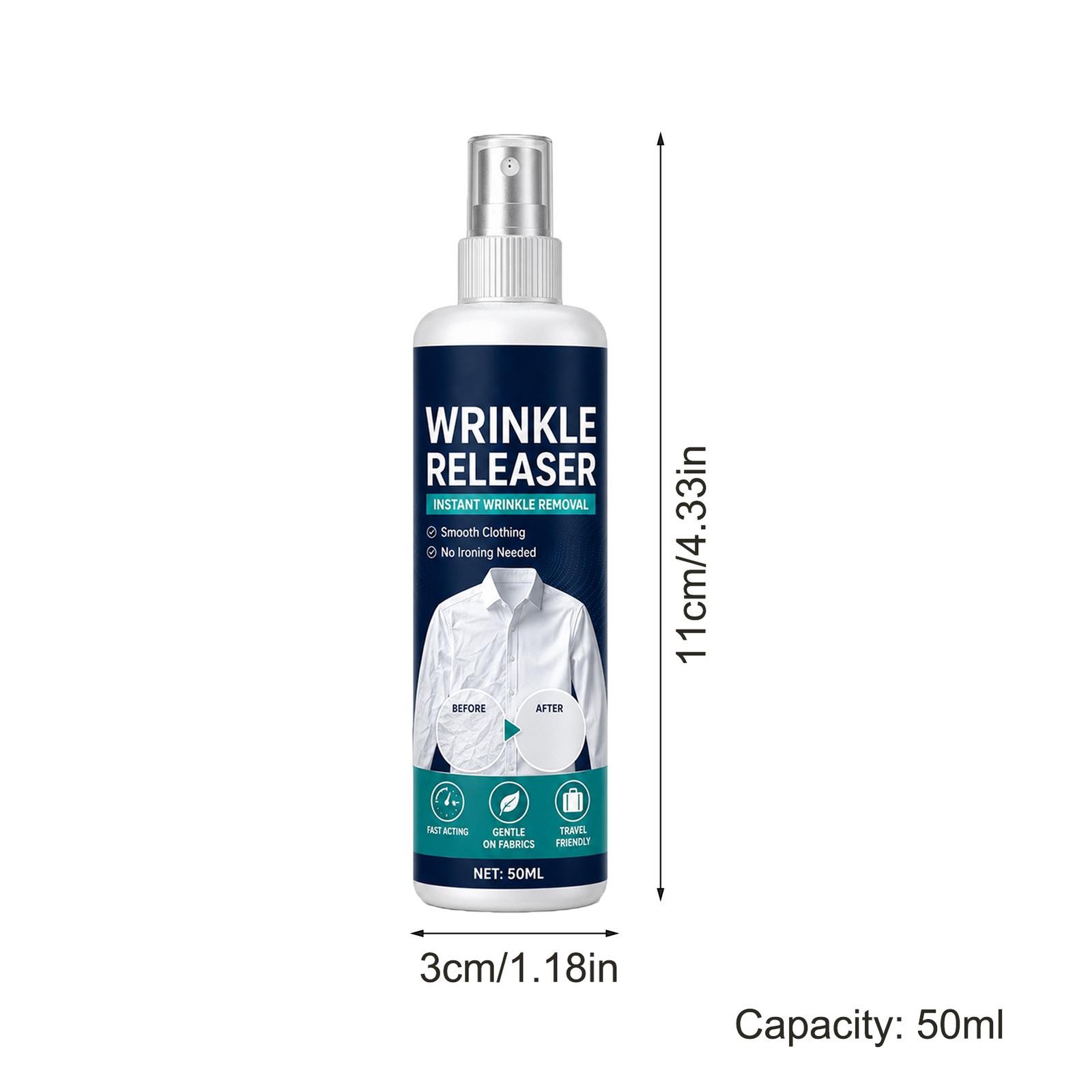 Instant Wrinkle Releaser Spray,Clothes Wrinkle Release Spray,No Iron,Anti Static