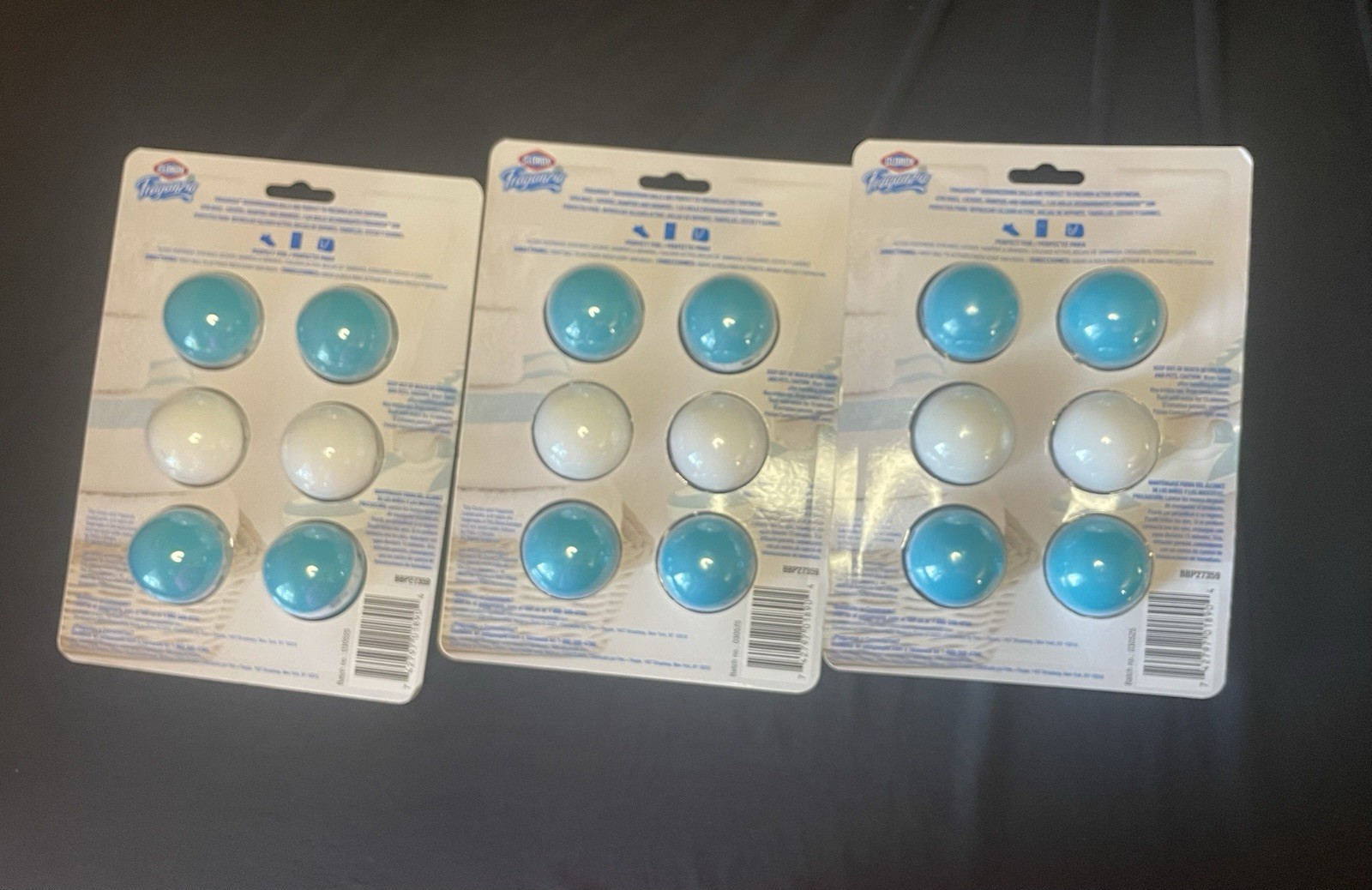 Lot of 3 Packs Clorox Fraganzia Fresh Ocean Breeze Deodorizing Balls