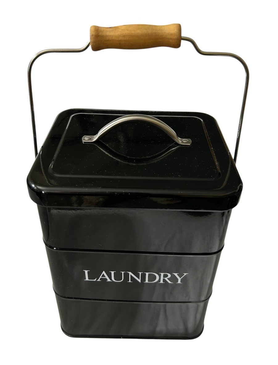 Laundry Powder Bin, Washing Powder Storage Tin with Scoop, Airtight Lid & Han..!