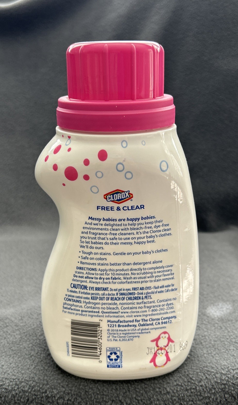 Clorox Free & Clear Bleach Free Stain Remover, Tough on Baby Stains 22 fl oz HTF