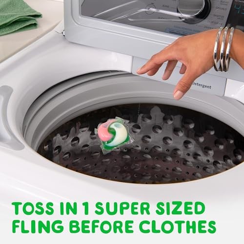 Gain Laundry Detergent Bundle: Liquid Happy 154 oz & Flings 32 Count HE Compatib