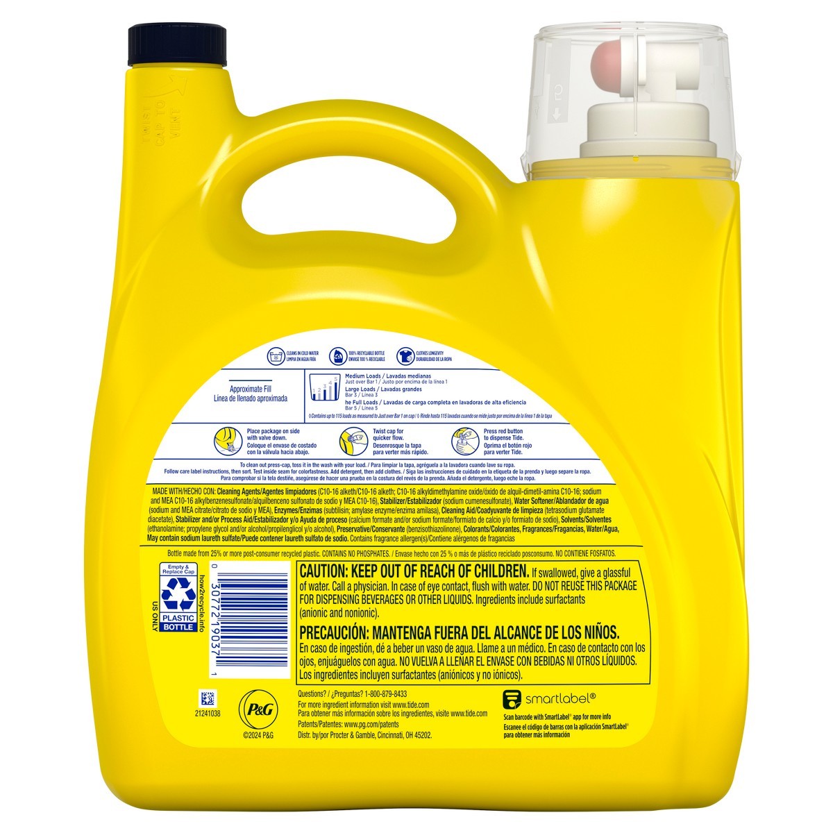 Tide Simply Oxi + Stain Refreshing Breeze HE Liquid Detergent 115Loads-162 fl oz