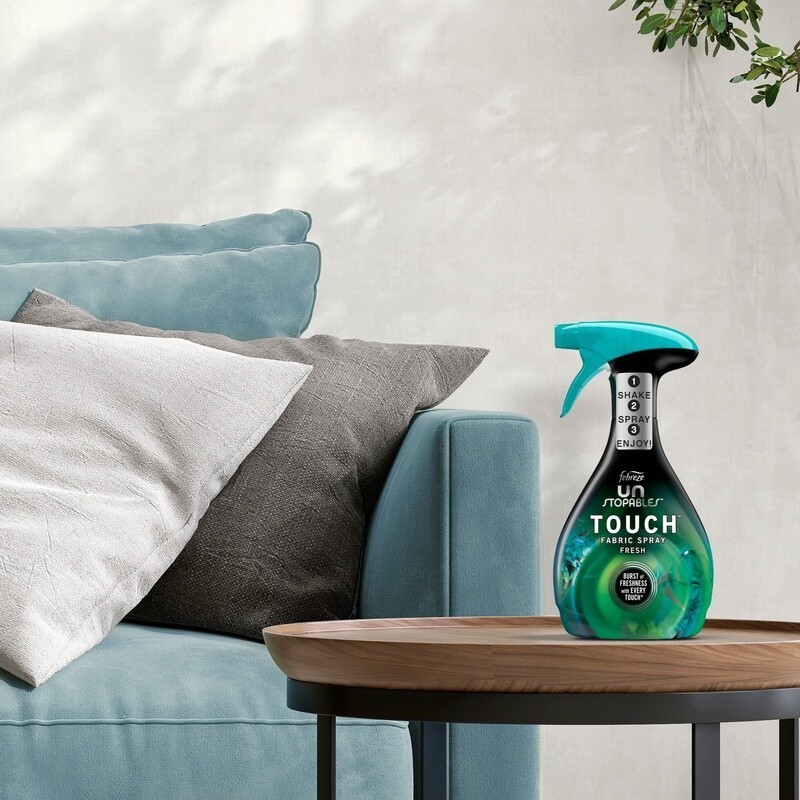 Odor Eliminating Fabric Spray Freshener Unstopables Sofas Pillows Gym Bags 27oz