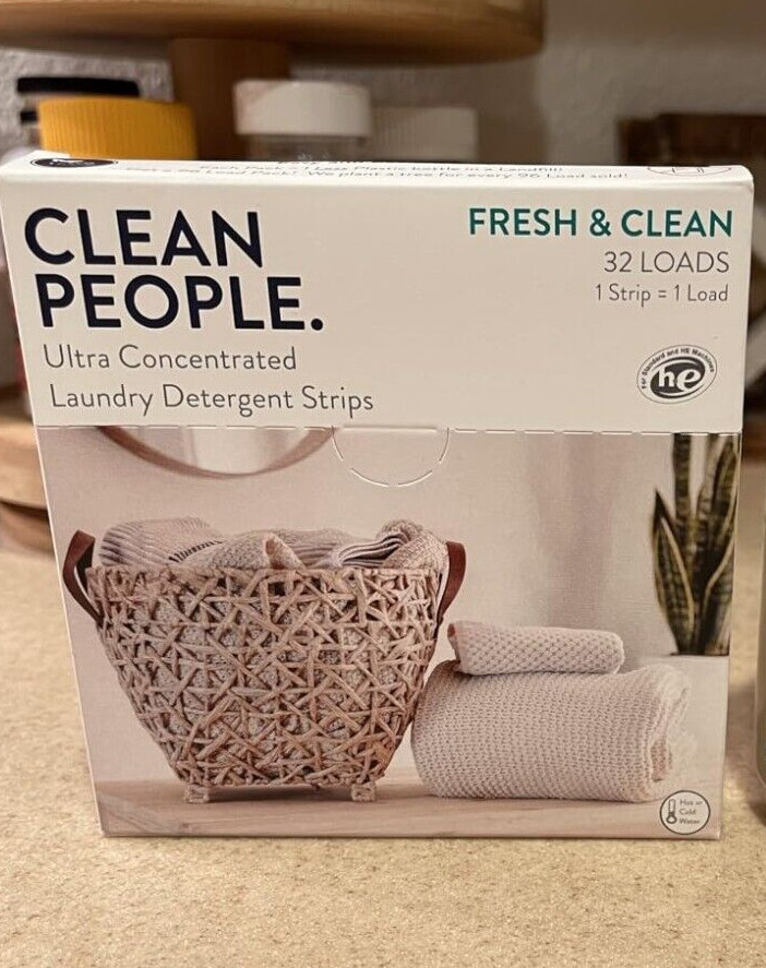 Clean People Fragrance Free Laundry Detergent Sheets – Plant-Based Hypoallergen