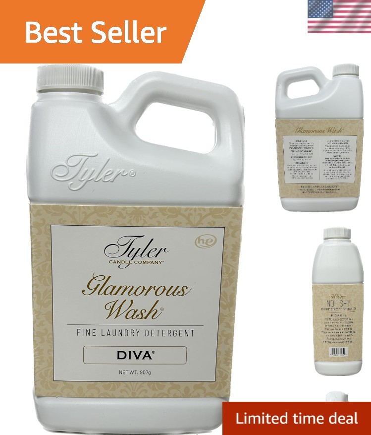 Tyler Glam Wash Diva: 32 Fl Oz Luxury Natural Laundry Detergent, Hypoallergenic