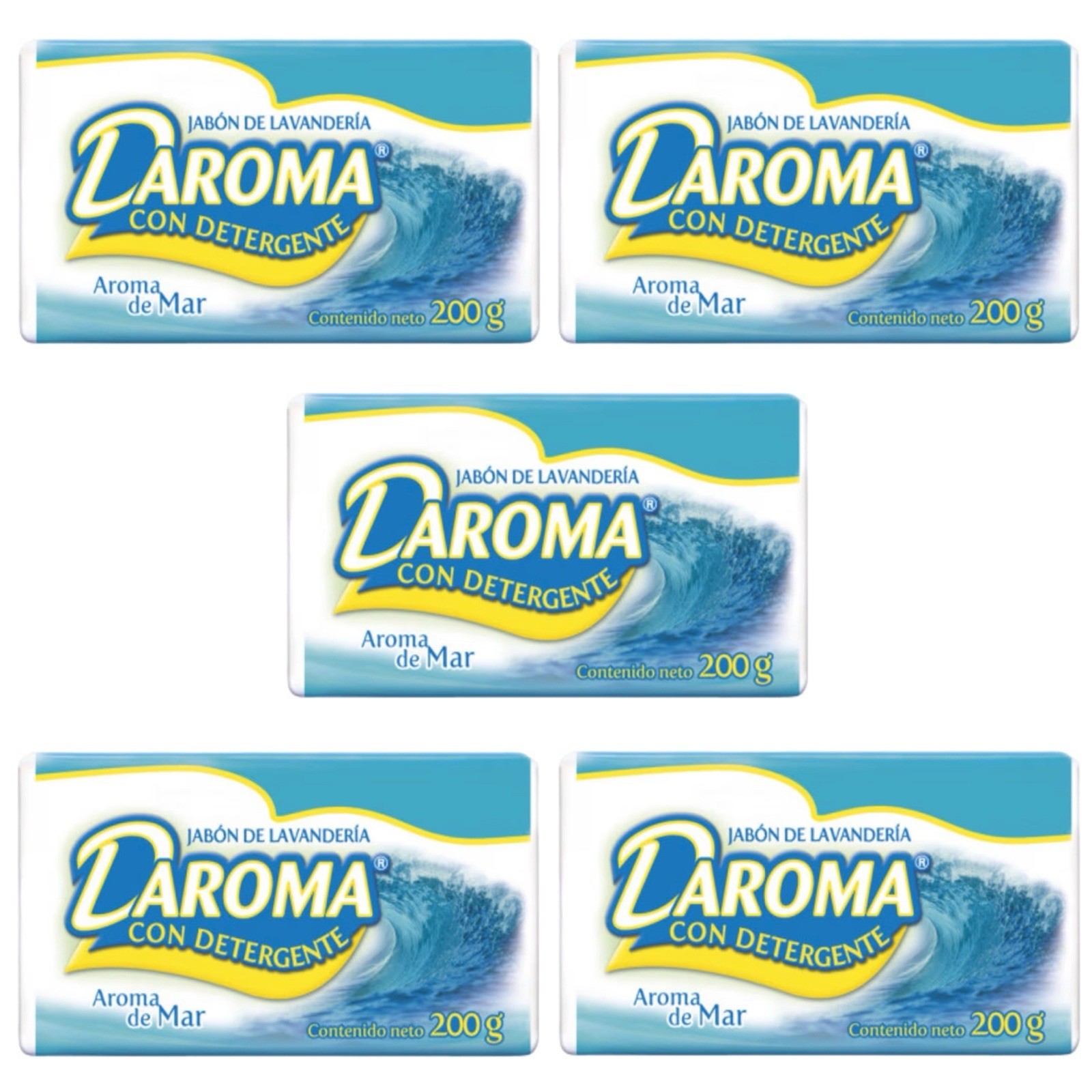 DAROMA 🇲🇽 Laundry Bar Soap, Detergent, 200g, 5 Pack