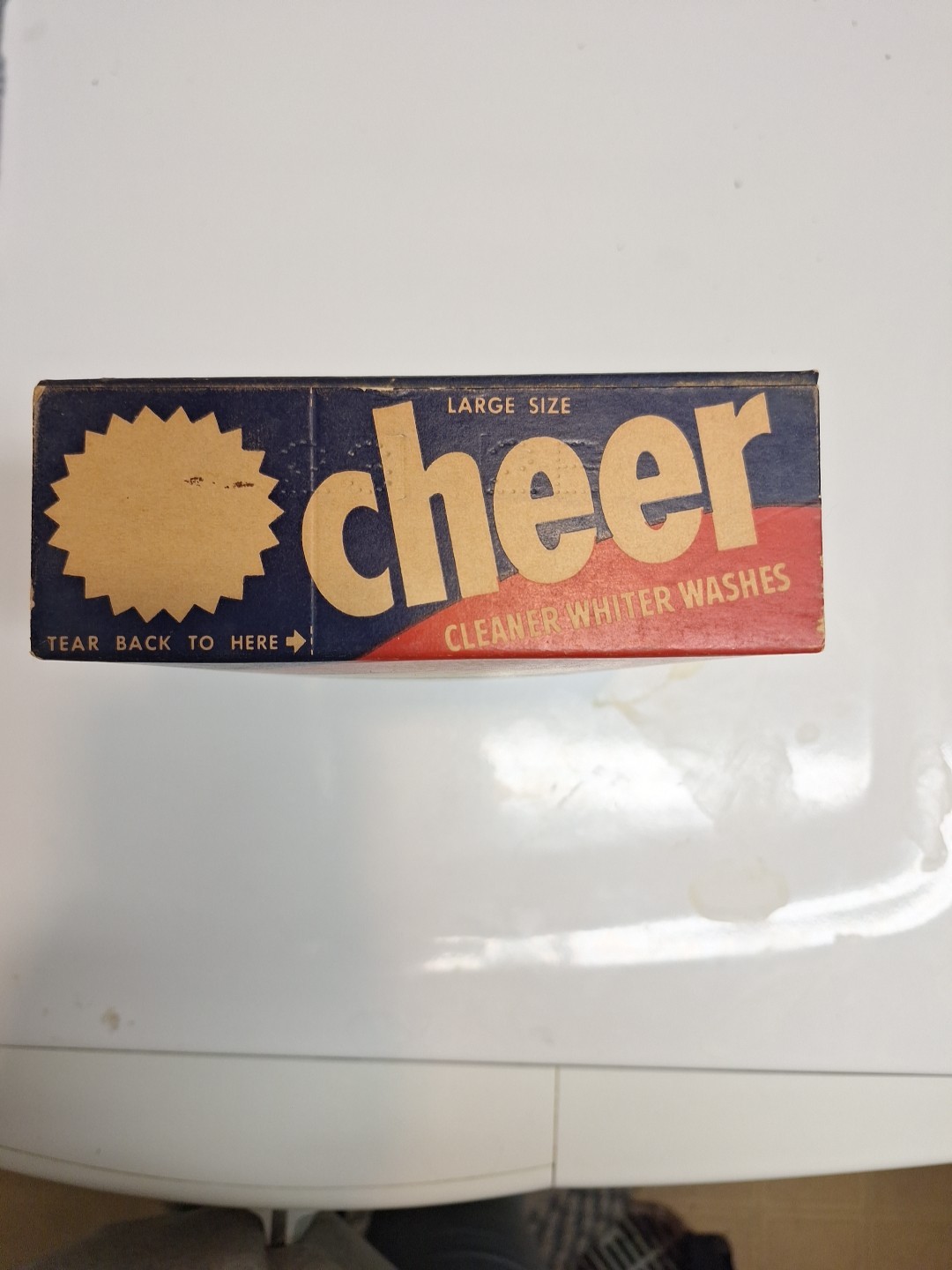 Vintage 1950’s 60’s Unopened Cheer Cleaner Whiter Washes Laundry Detergent 21oz