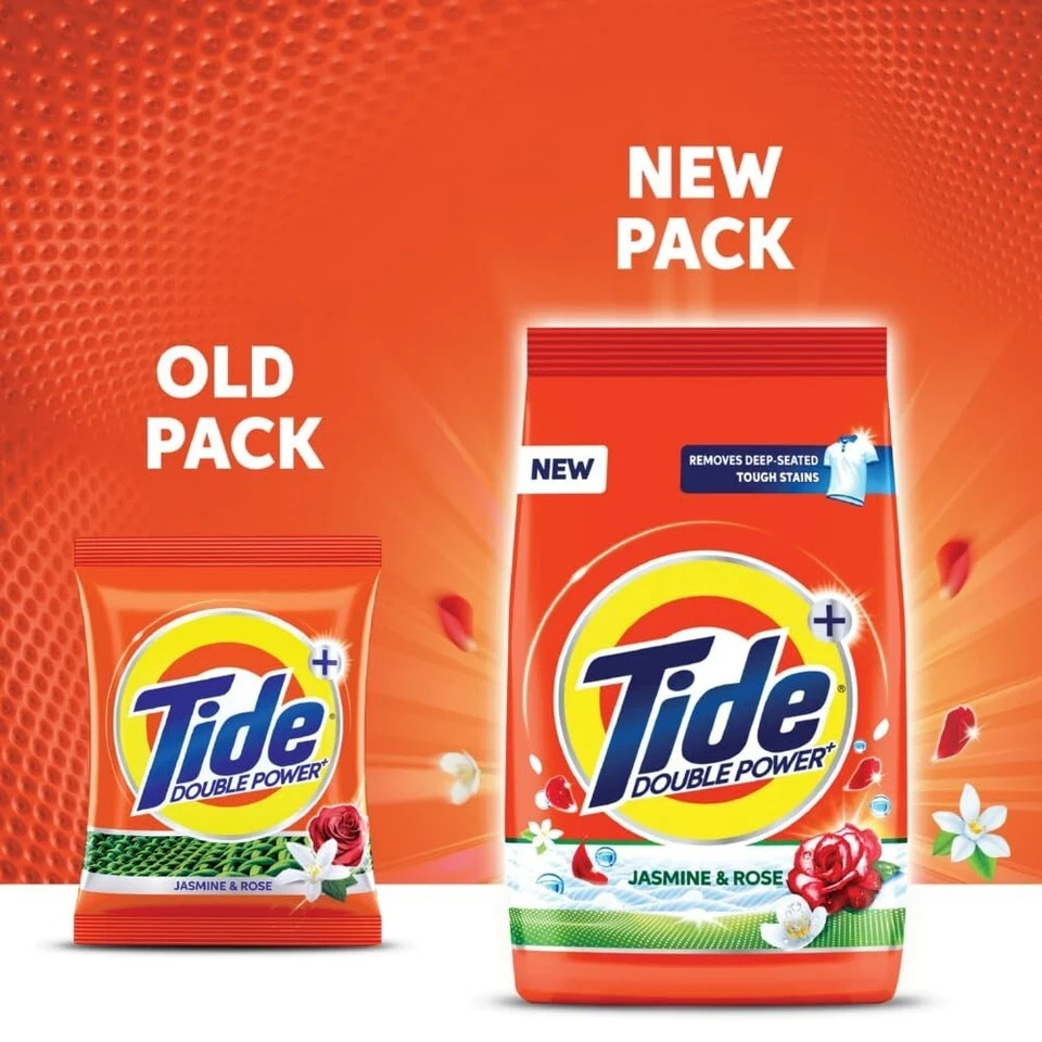 Tide Plus with Double Power Jasmine and Rose Detergent Washing Powder – 1 kg