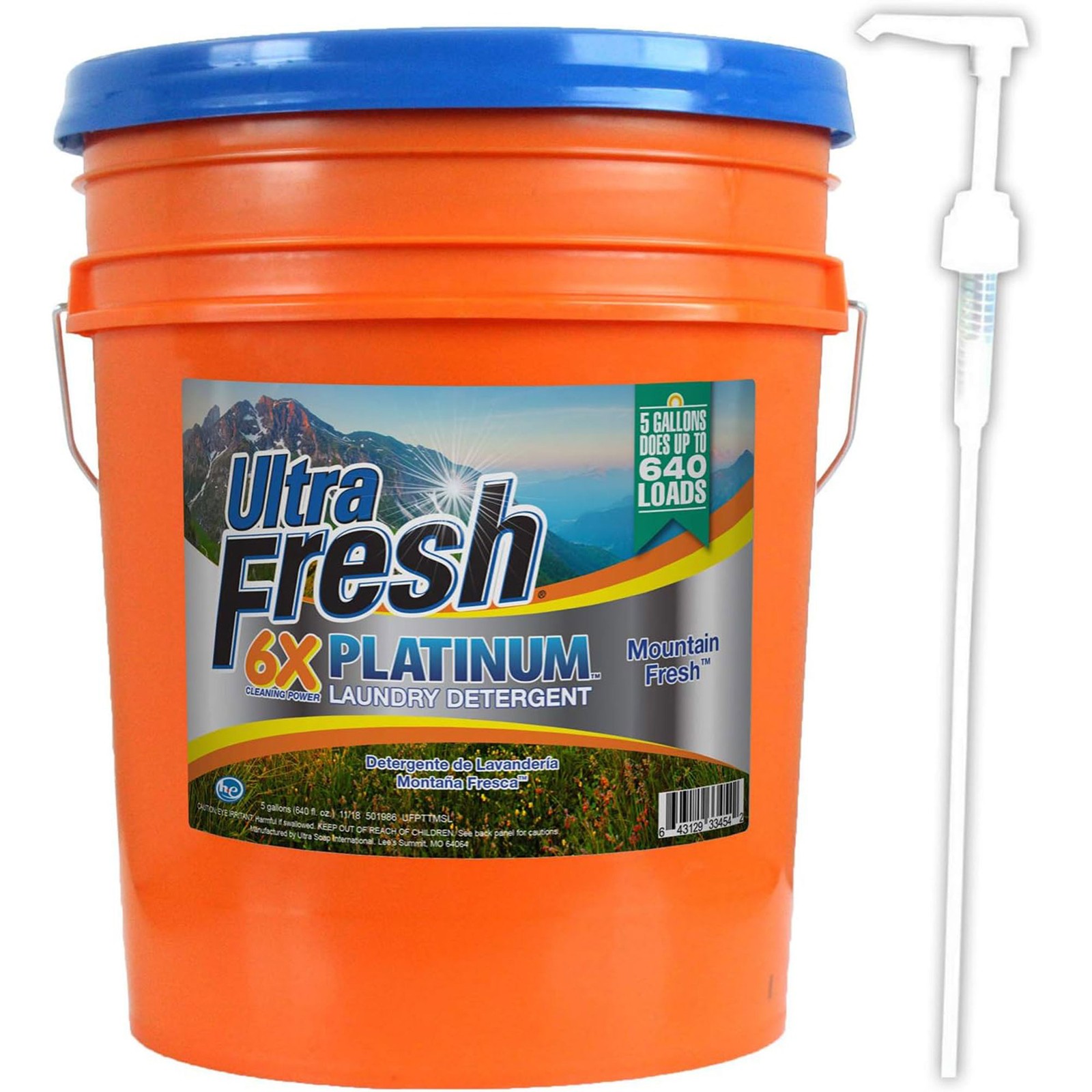 Ultra Fresh 6X Platinum 5 Gal Laundry Detergent & Platinum 6X Laundry Sheets