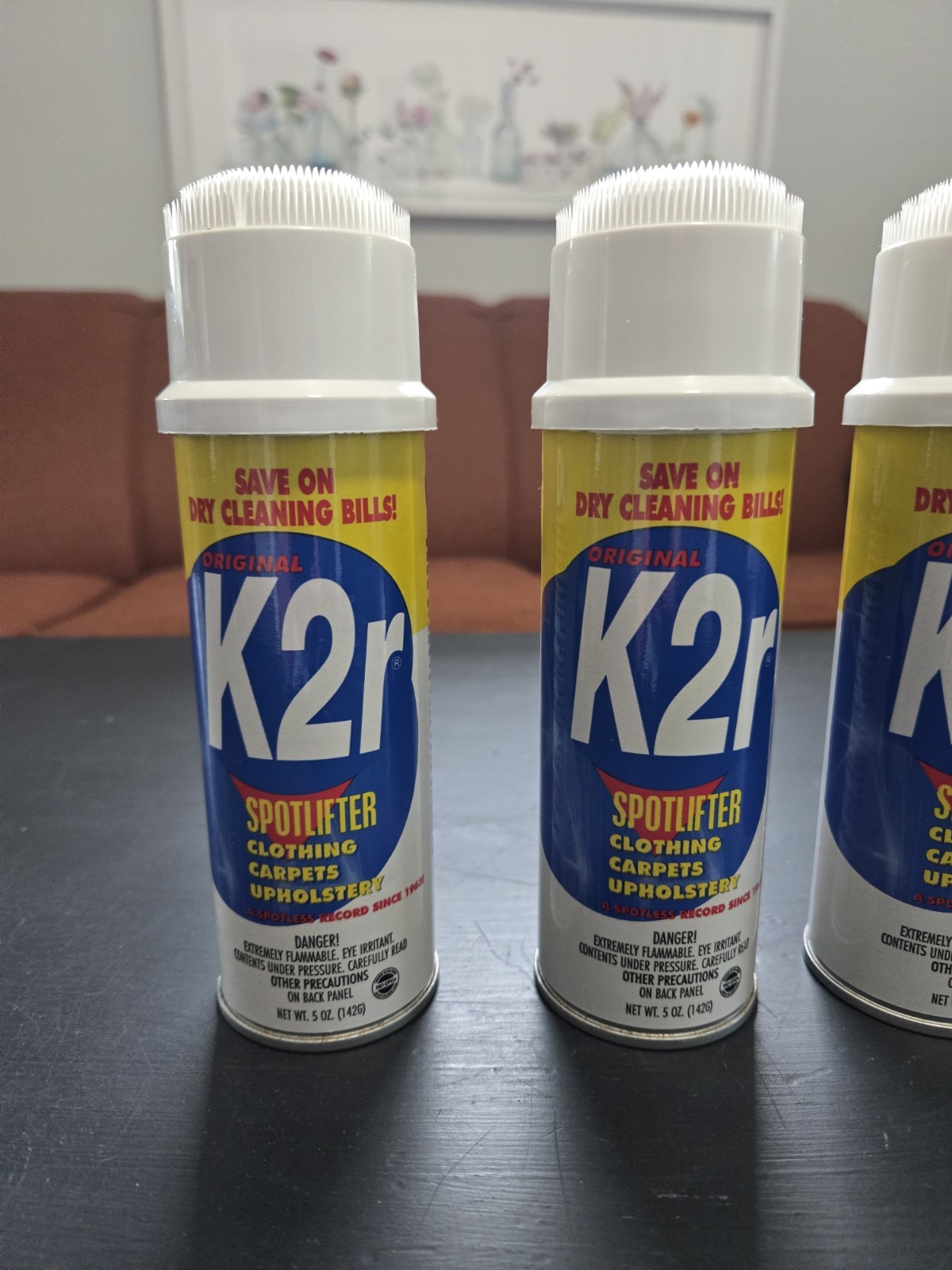Lot of 4 Vintage K2r Spotlifter 5 oz Carpet Clothing Upholstery Stain Remover