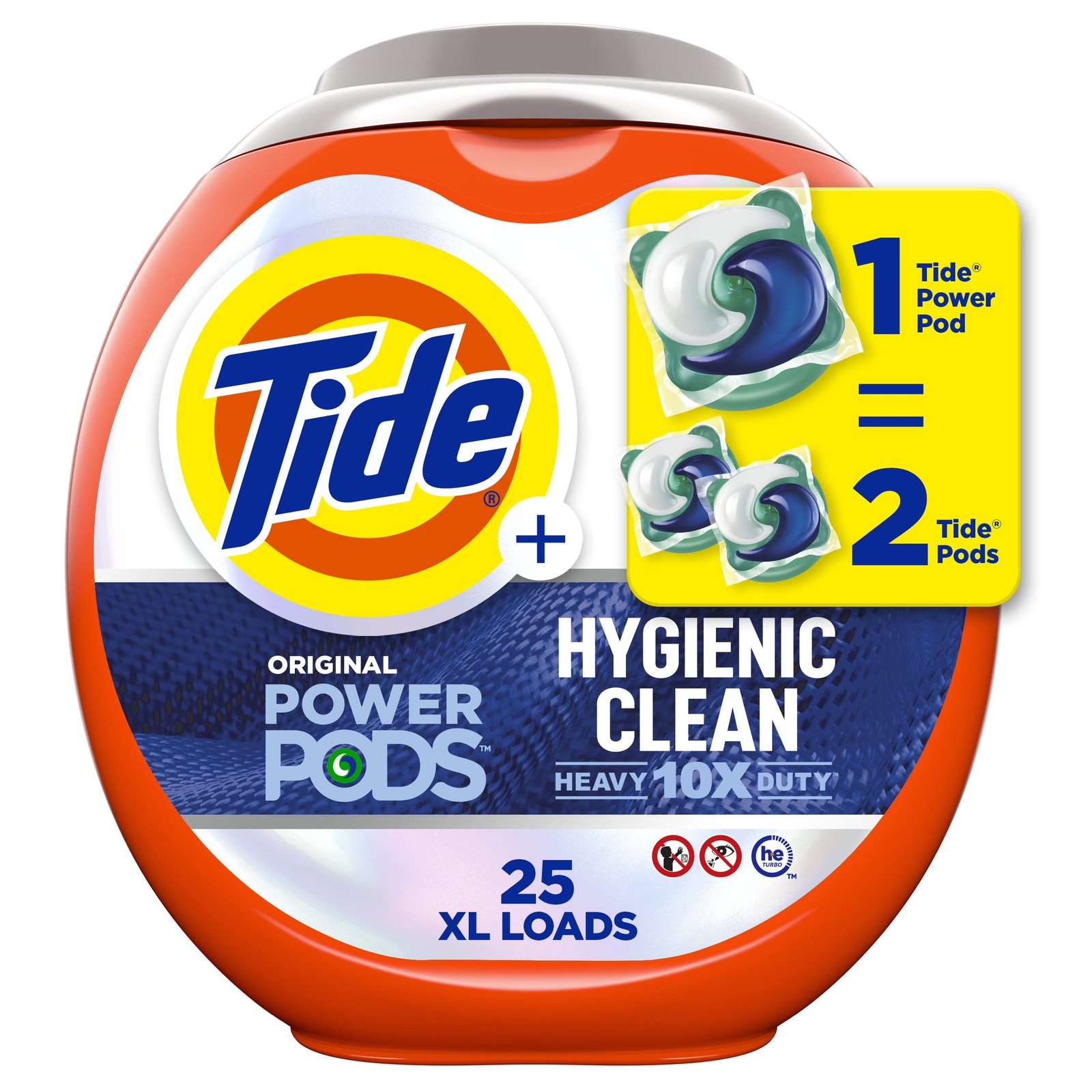 Tide Hygienic Clean Power PODS Laundry Detergent Pacs, 25 Count (Pack of 1)