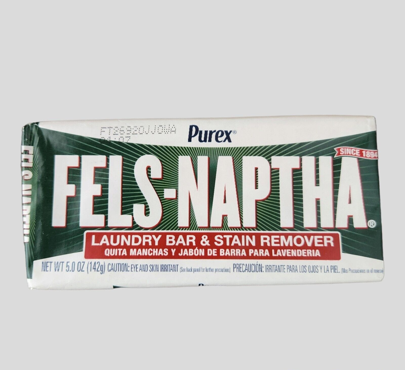Purex Fels Naptha Laundry Cleaning Bar and Stain Remover 5 Ounce -Lot of 5 bars