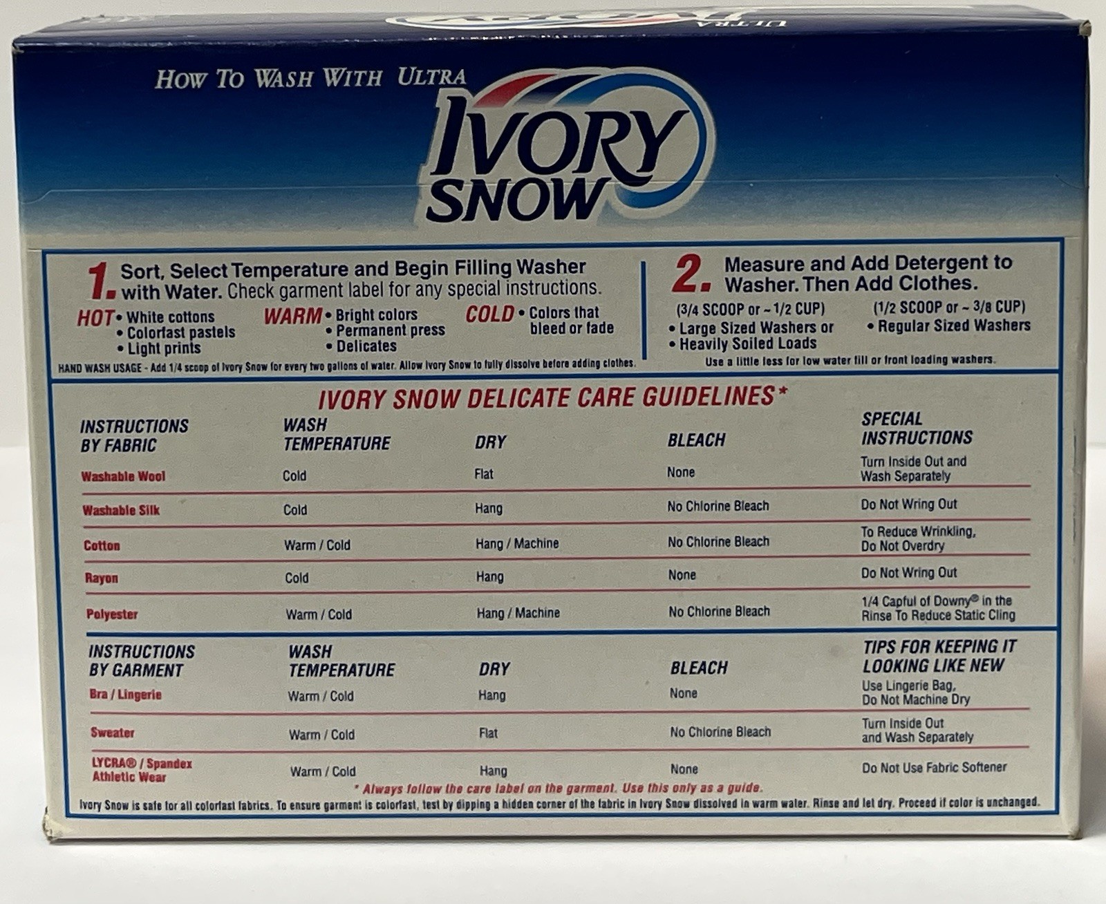 Vintage 1996 Ivory Snow Ultra Powder Detergent 32oz 18 Load NOS Factory Sealed
