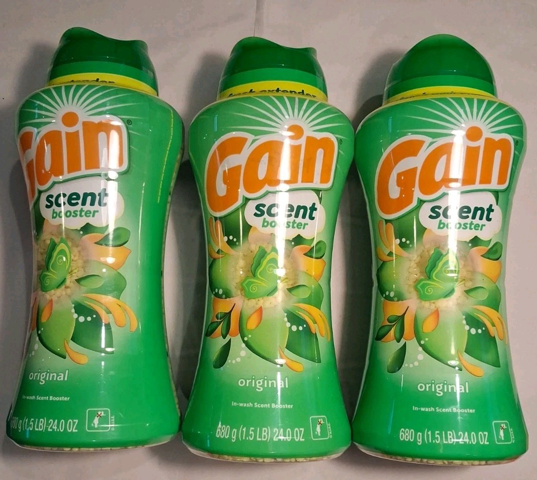 3 Count Gain In-Wash Laundry Scent Booster Original Scent, 24.0 Oz