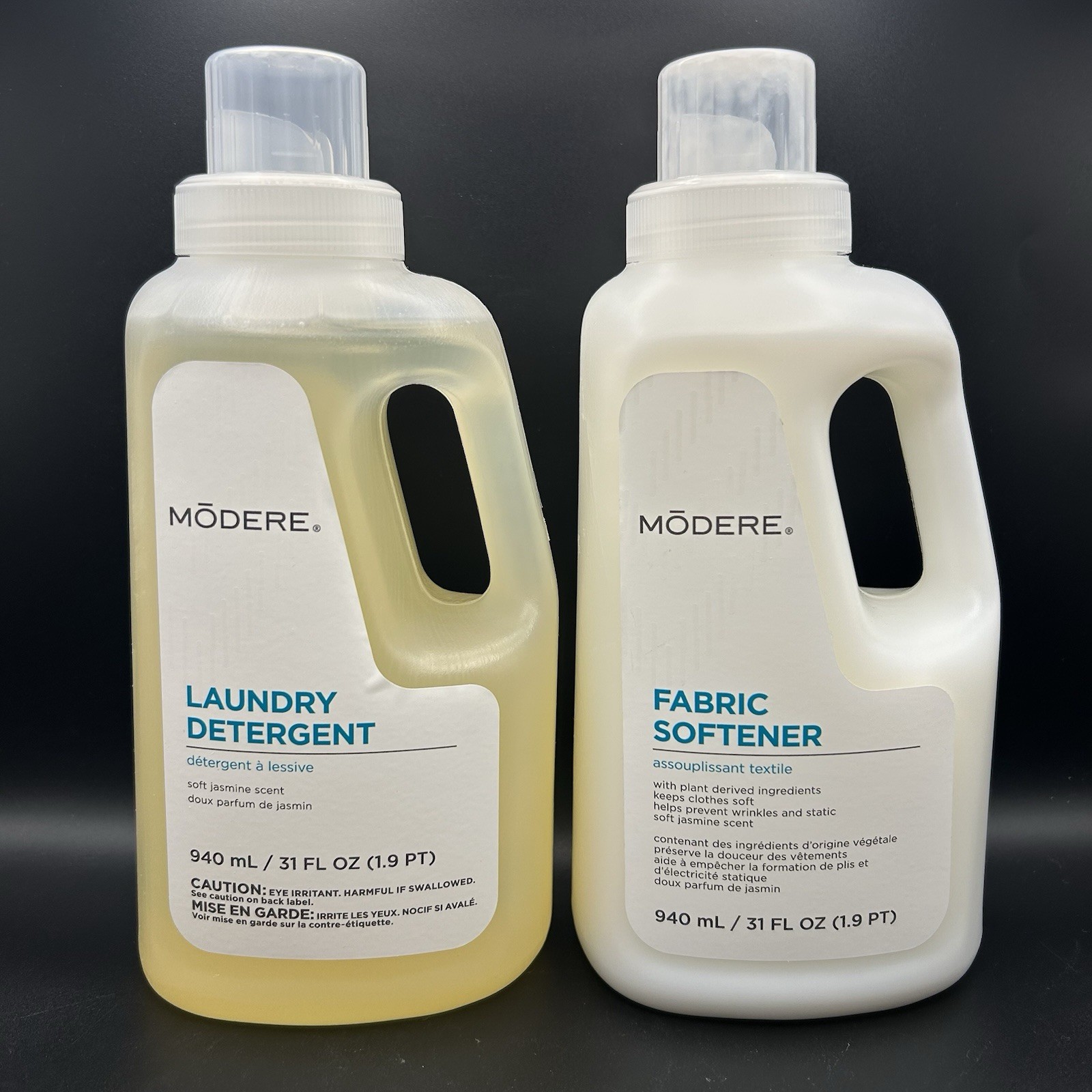 Modere Liquid Laundry Detergent and Fabric Softener Lot Soft Jasmine 31 oz New