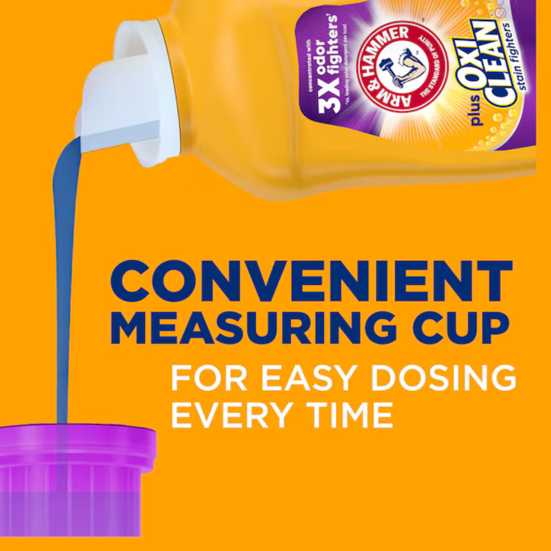 3 Pack Arm & Hammer Laundry Detergent, Fresh Burst, HE Liquid, 74 Loads, 96.2 oz