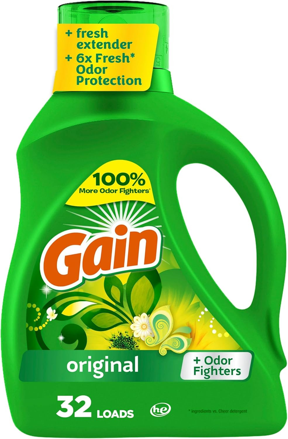 Liquid Laundry Detergent, Original Scent, 154 Fl Oz, 107 Loads, Freshness + Odor
