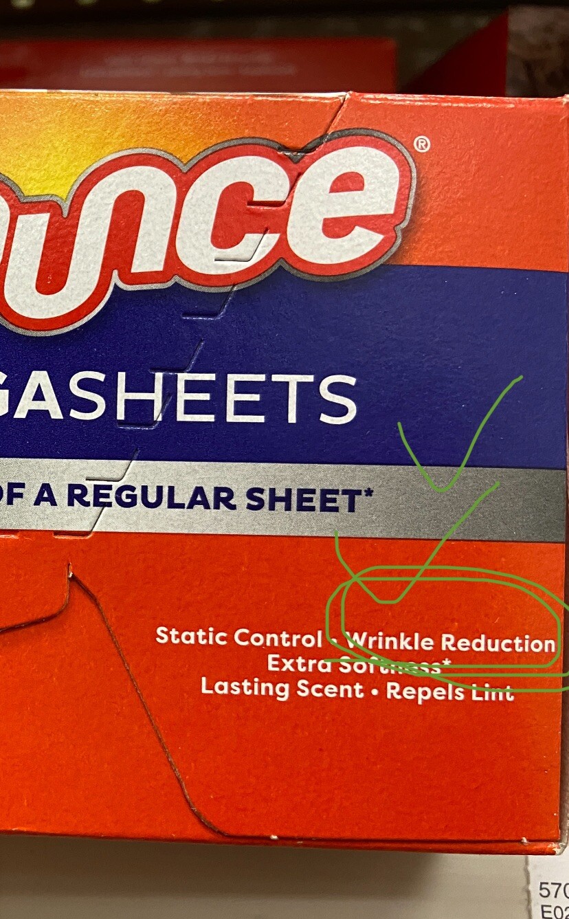 BOUNCE WRINKLE GUARD MEGA Dryer Sheets ~3x Wrinkle Relaxer- 3 Box Of 65=195 Ct