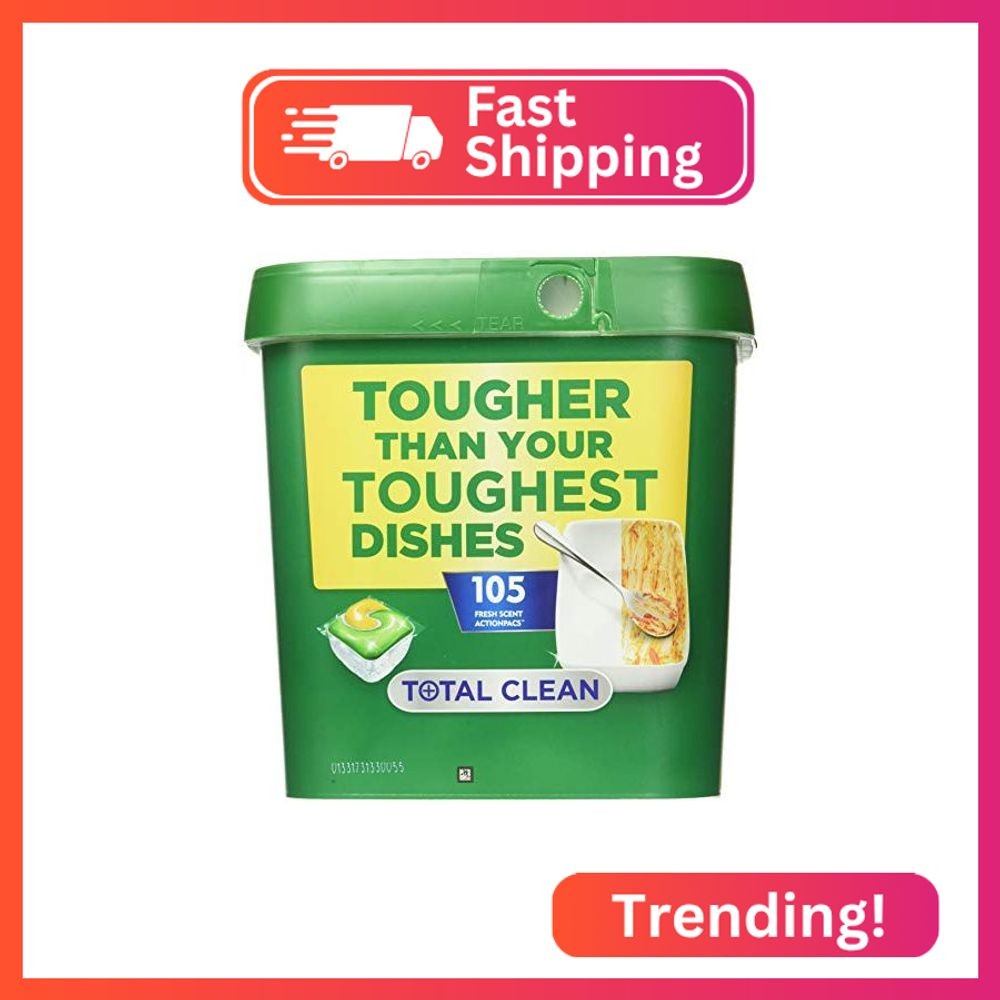 Cascade Total Clean Dishwasher Detergent Fresh 105 Scent ActionPacs Net Wt 57 Ou