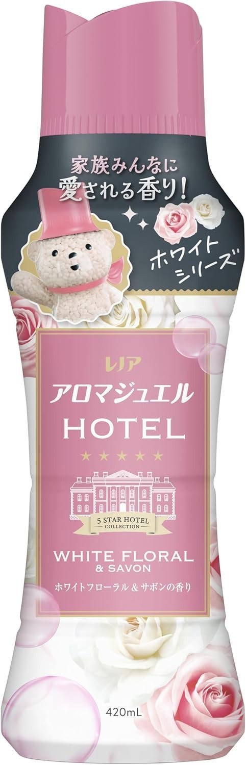 Lenor Aroma Jewel Perfume Laundry White Floral & Savon Scent 420ml Made In Japan