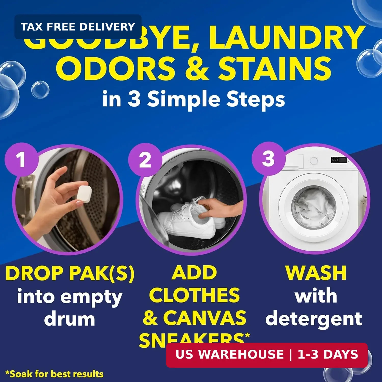 OxiClean Odor Blasters Odor and Stain Remover Laundry Power Paks, 24 Ct