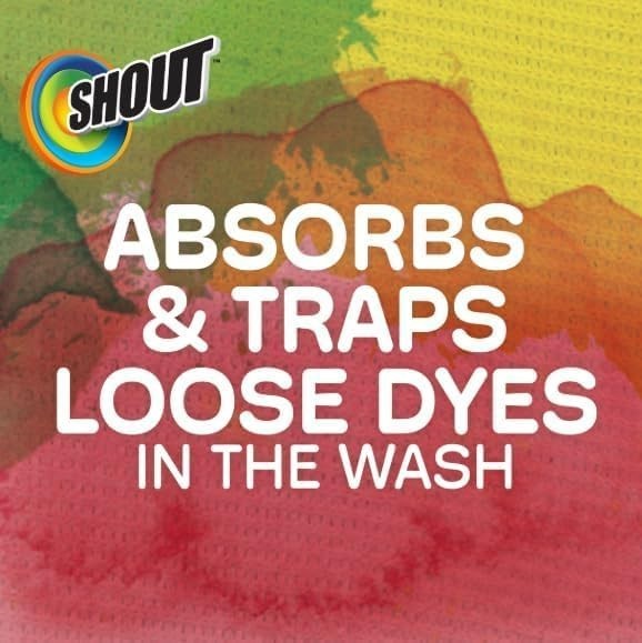 Shout Color Catcher Sheets for Laundry, Maintains Clothes Colors, 72 Count