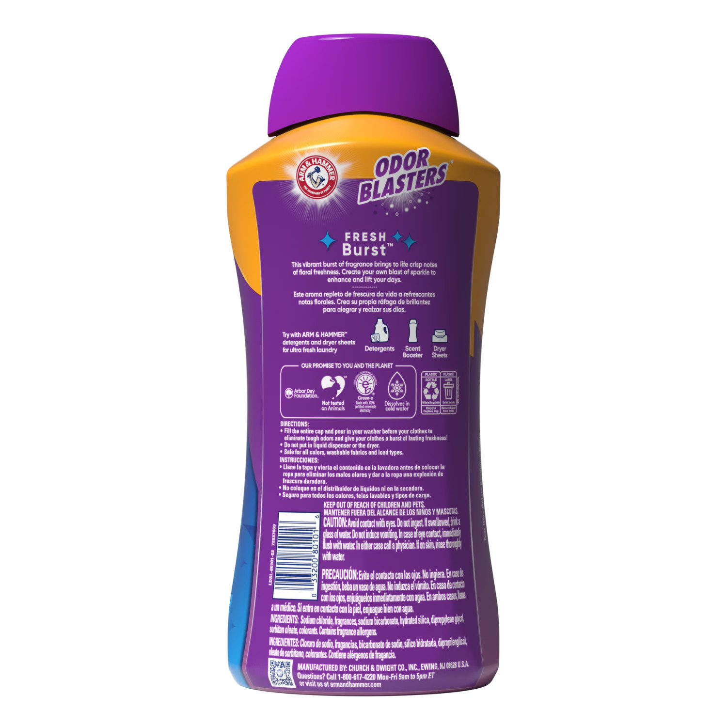 ARM & HAMMER Odor Blasters In-Wash Scent Booster Fresh Burst 45 Oz, 4 Pack