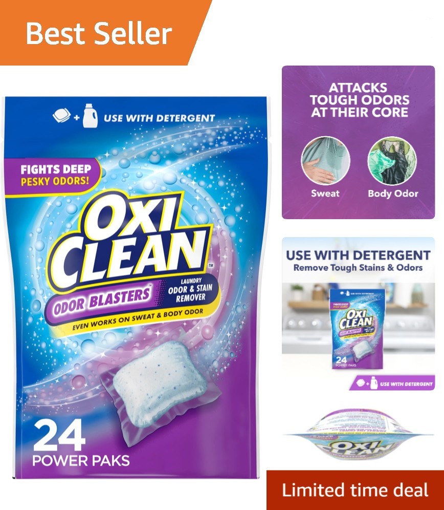 Eco-Friendly 24 Count Odor Blasters Stain Remover Power Paks for Fresh Laundry