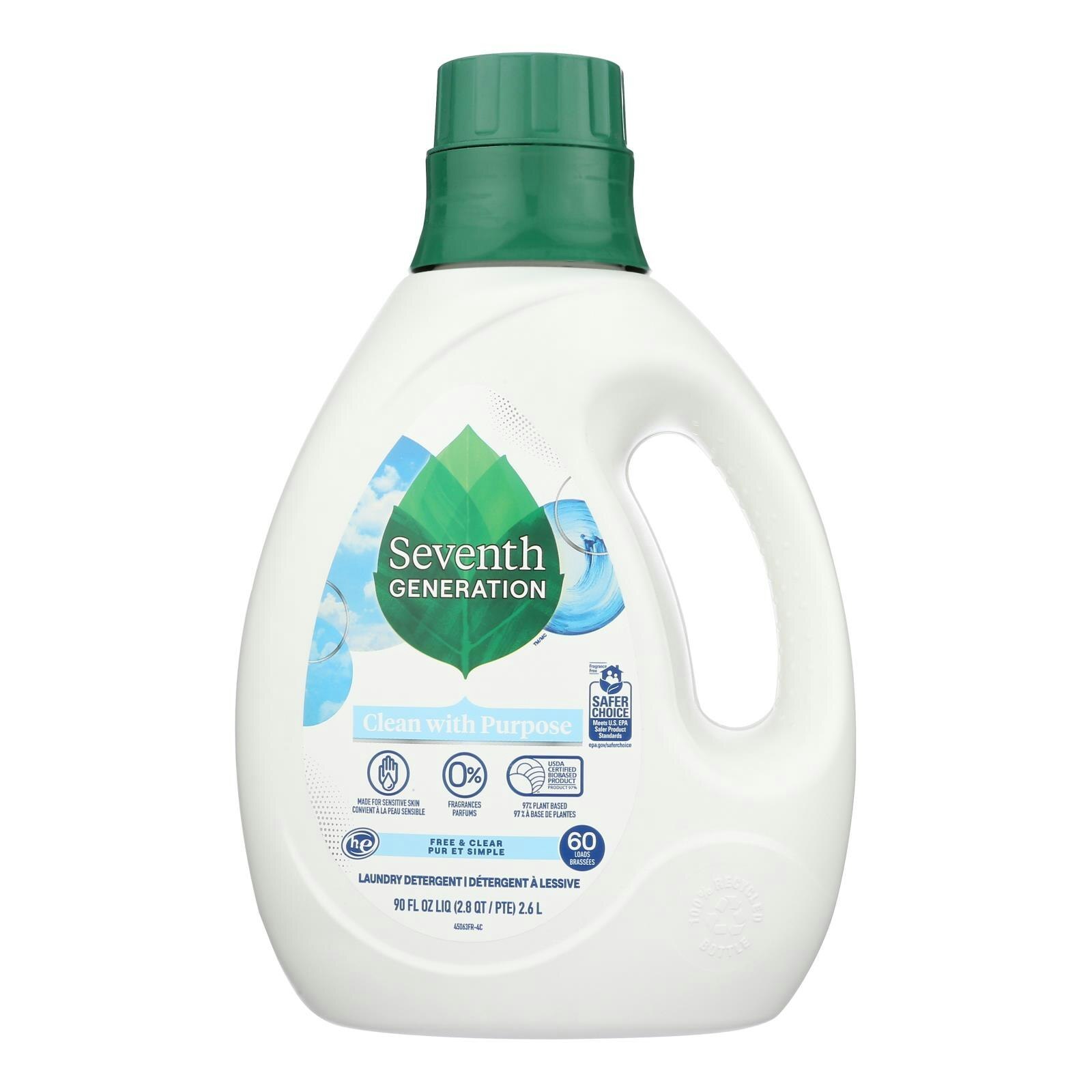 Seventh Generation – Liquid Laundry Free And Clear 90 fl. oz (Pack of 4)