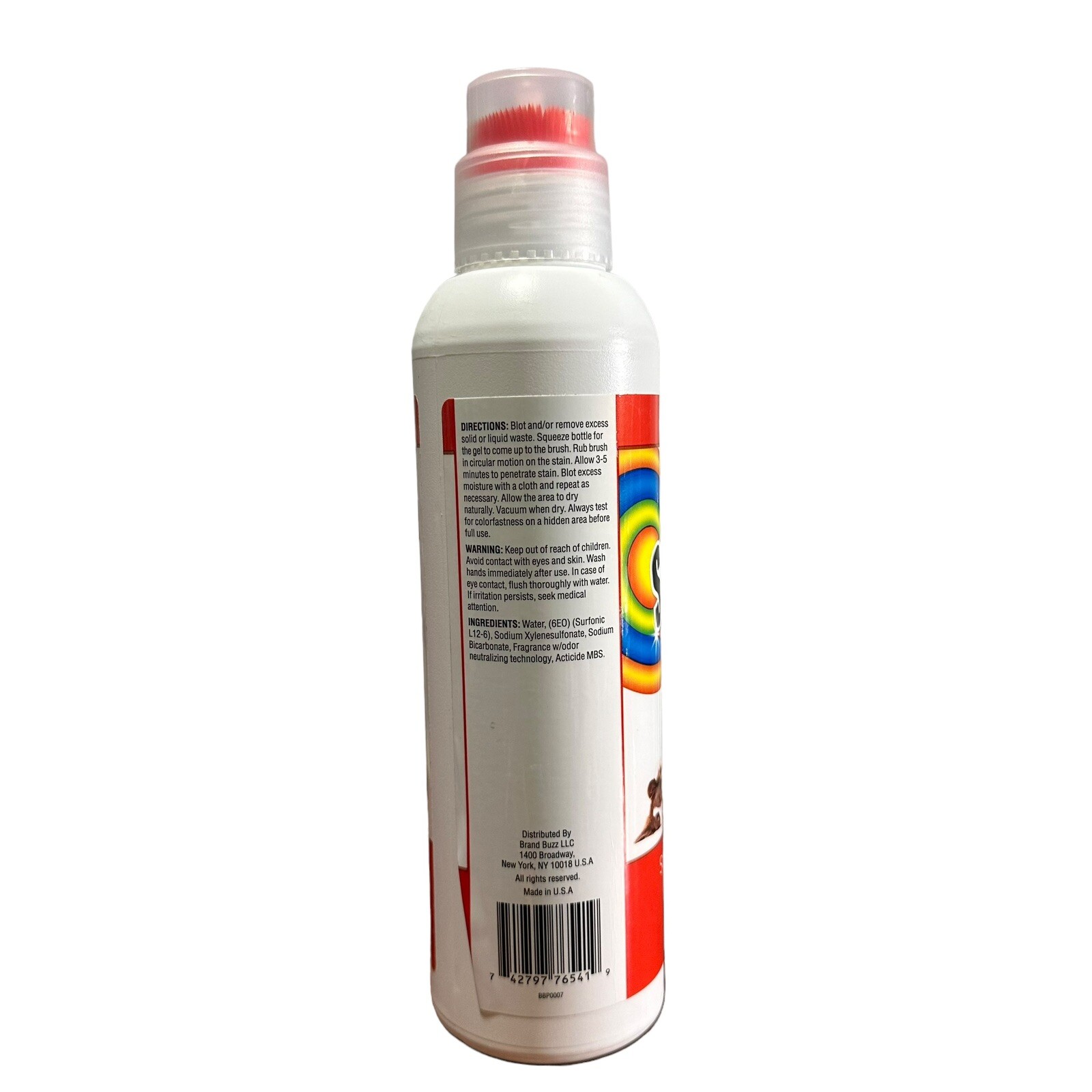 Shout Carpet W/Oxy Fresh Scent Stain & Odor Remover Gel W/ Brush Head 16oz HTF