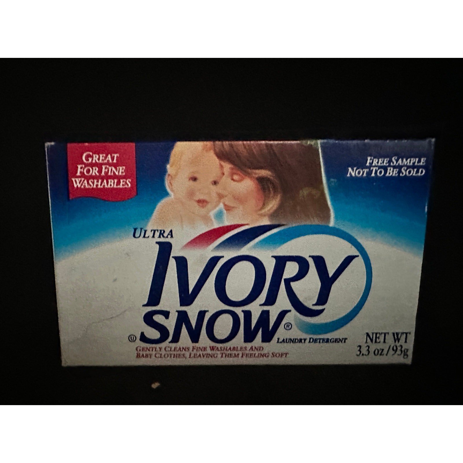 581 NOS 1995 Ivory Snow Laundry Detergent; 3.3 oz; Discontinued; PROP