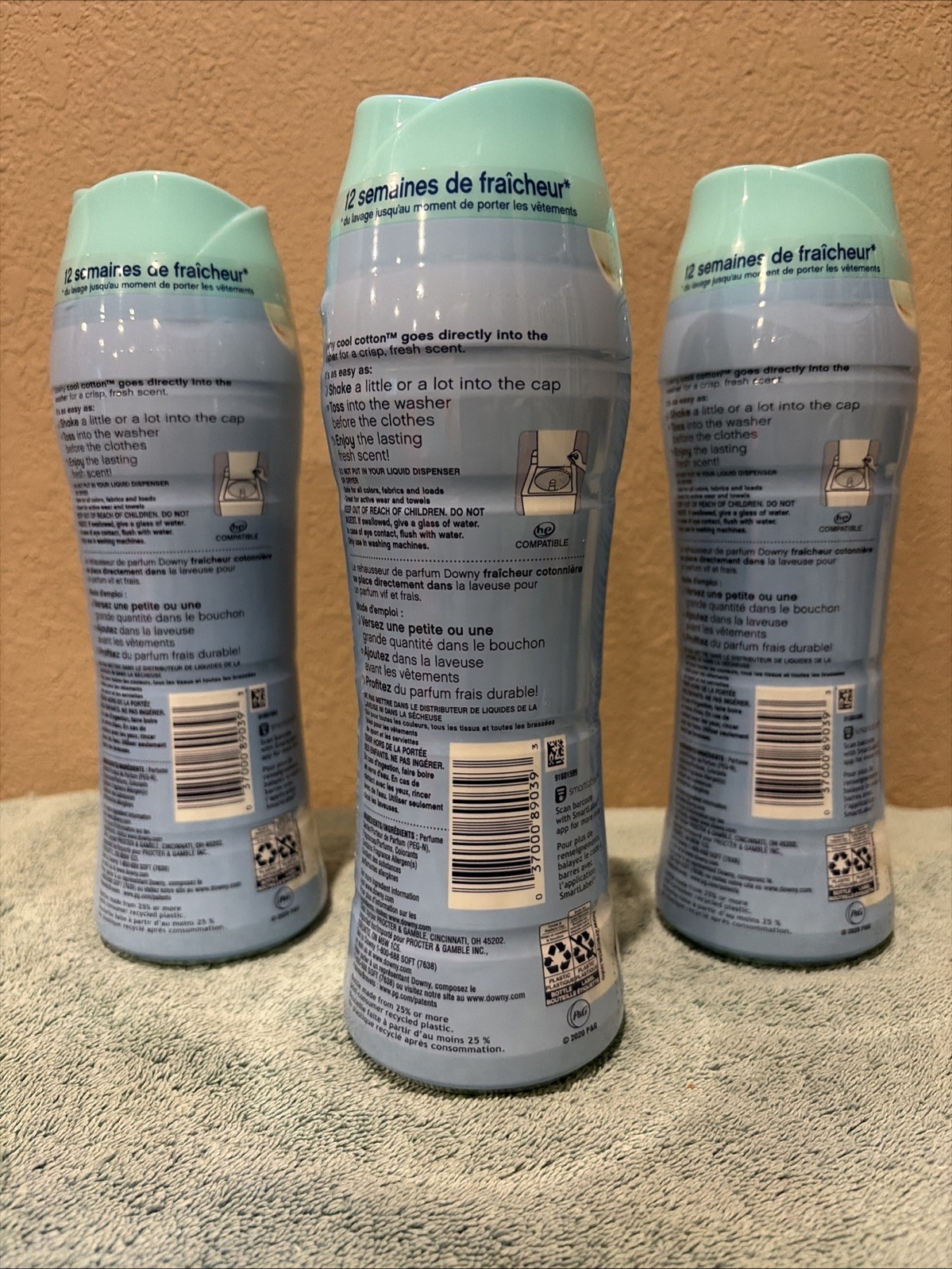 3 Pack Downy Cool Cotton In Wash Scent Booster Beads 12 Weeks Freshness 8.6oz